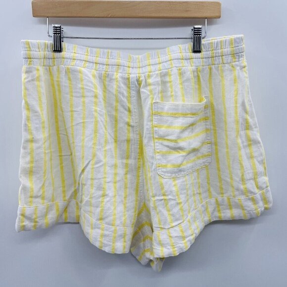 Universal Thread Womens Size Large Striped Drawstring Linen Blend Shorts 633 - Picture 4 of 7